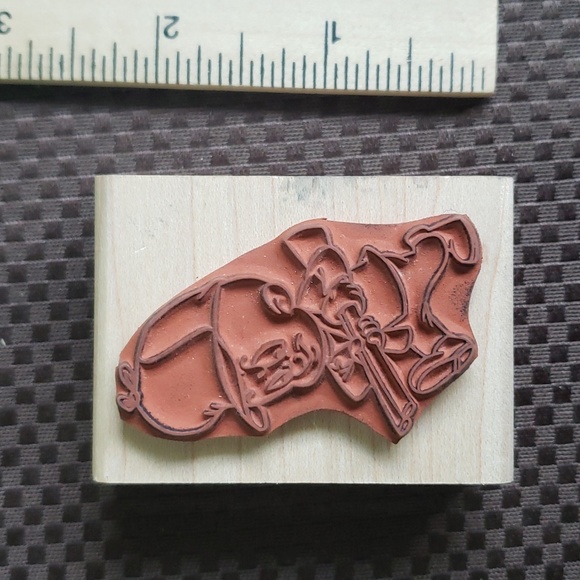 ☆Rare☆ Elmer Fudd Rubber Stamp•Goin' To Catch A Wabbit•Warner Bros•Looney Tunes - Picture 4 of 8